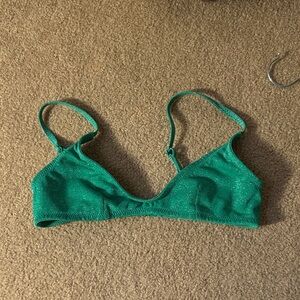 Triangl green bikini top